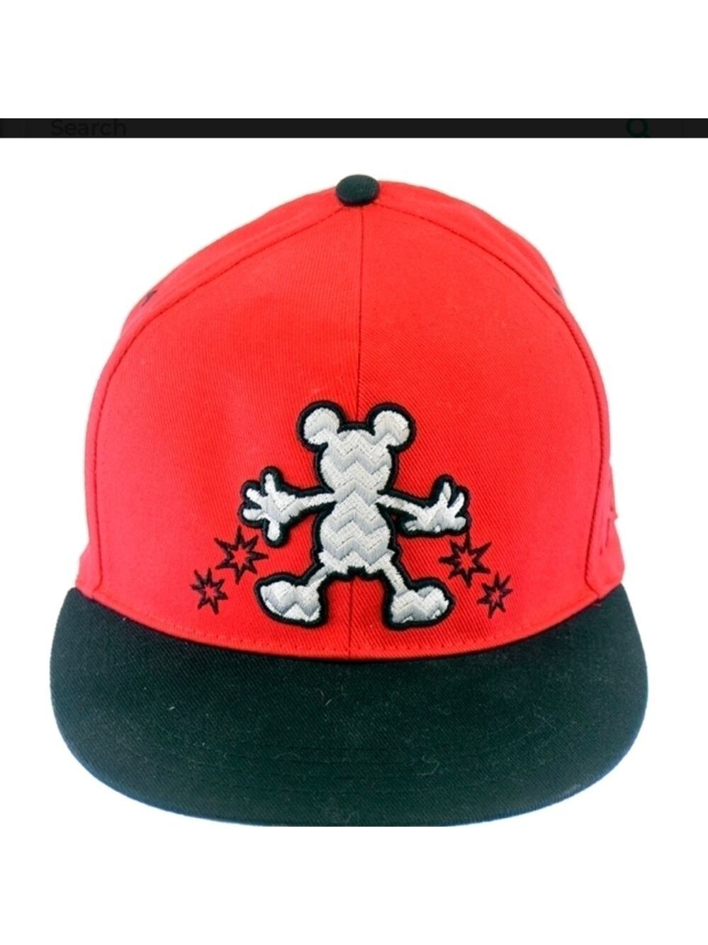 Disney Parks Flat bill Red & Black Mickey baseball cap Adult EUC